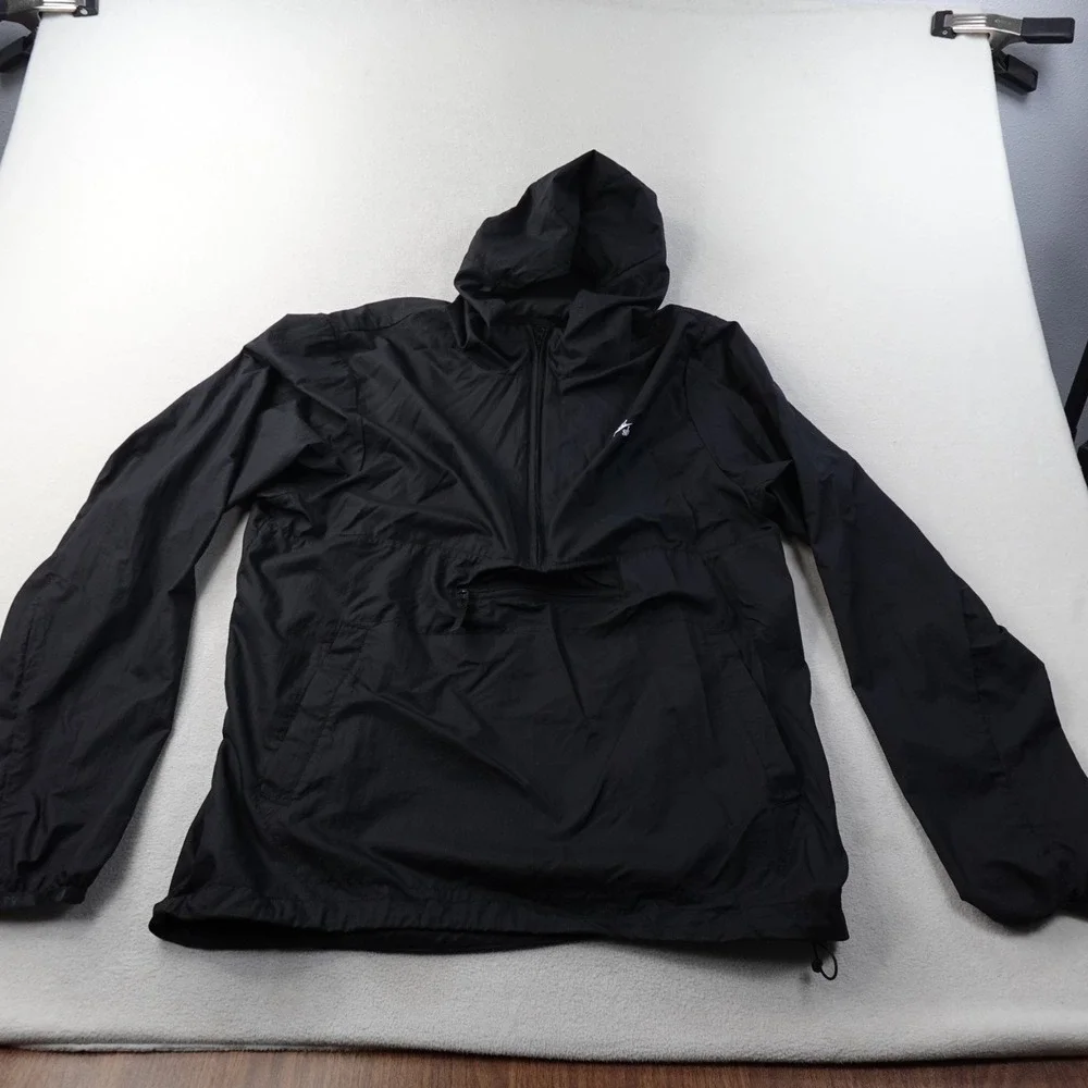 Nike SB Packable Anorak Jacket Mens Large Black Hooded Windbreaker CT5326